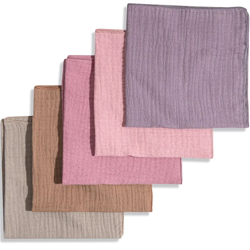 5Pack Chusteczki Muślinowe Pieluszki Ulewajki 30x30 cm - MIX11 | Dolce Sonno
