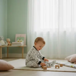 Pajac niemowlęcy Czarne Słonie - Dolce Sonno