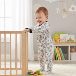 Pajac niemowlęcy Czarne Słonie - Dolce Sonno