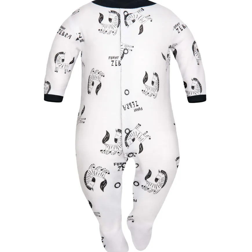 Pajac niemowlęcy Funny Zebra Biel - Dolce Sonno