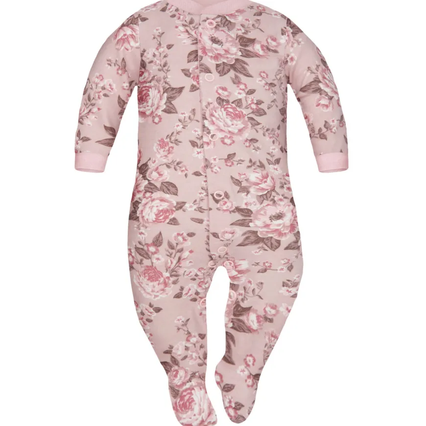 Pajac niemowlęcy Kwiaty Puder - Dolce Sonno