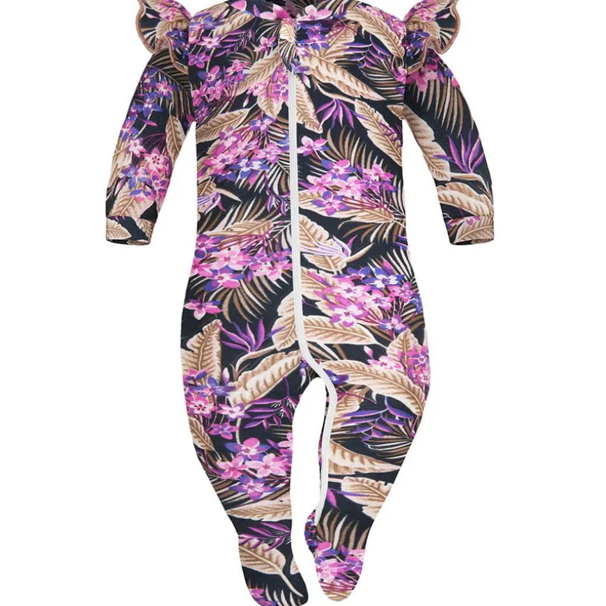 Pajacyk na ekspres dla dziewczynki Exotic Flowers - Dolce Sonno