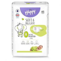 Pieluszki dla wcześniaków Bella Baby Happy Soft & Delicate – Before Newborn 46 szt