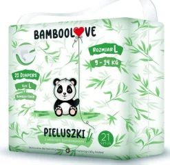 Pieluszki jednorazowe ekologiczne 9-14 kg 21 szt rozmiar L - Bamboolove