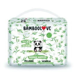 Pieluszki jednorazowe ekologiczne dla noworodków 2-4 kg 27 szt rozmiar XS - Bamboolove