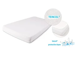 Podkład 70x140 Tencel wodoodporny, oddychający z gumką biały