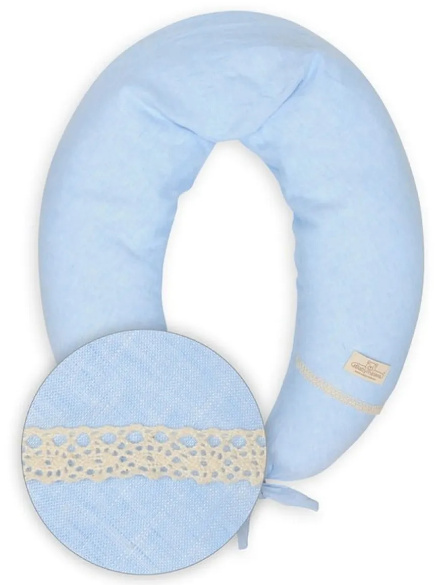 Poduszka pozycjonująca dla kobiet w ciąży i karmiących mam Relax Linen - błękit | BabyMatex TB0448_24