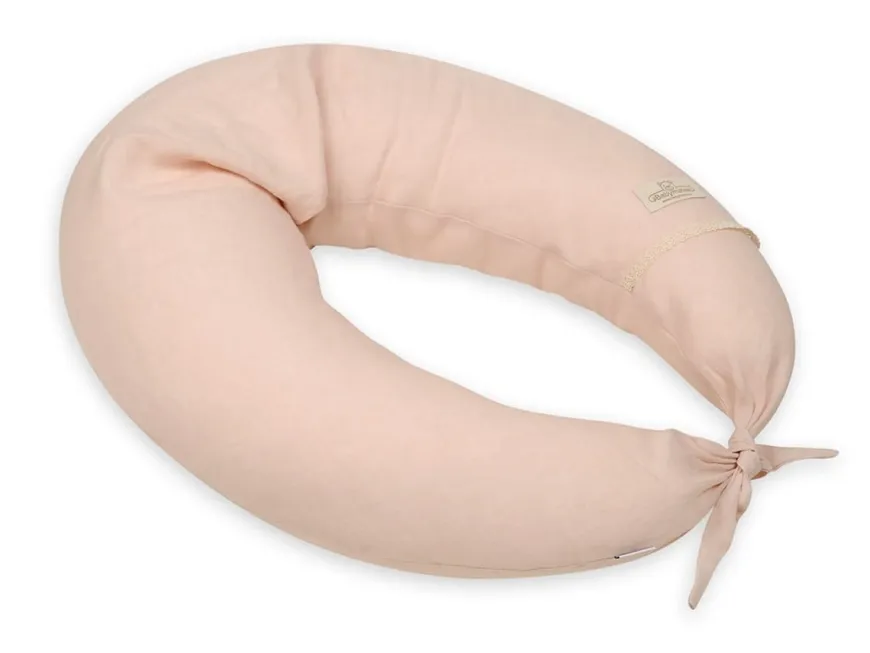 Poduszka pozycjonująca dla kobiet w ciąży i karmiących mam Relax Linen - jasny róż | BabyMatex TB0448_09