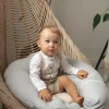 Poduszka pozycjonująca dla kobiet w ciąży i karmiących mam Relax Linen - jasny szary | BabyMatex TB0448_42