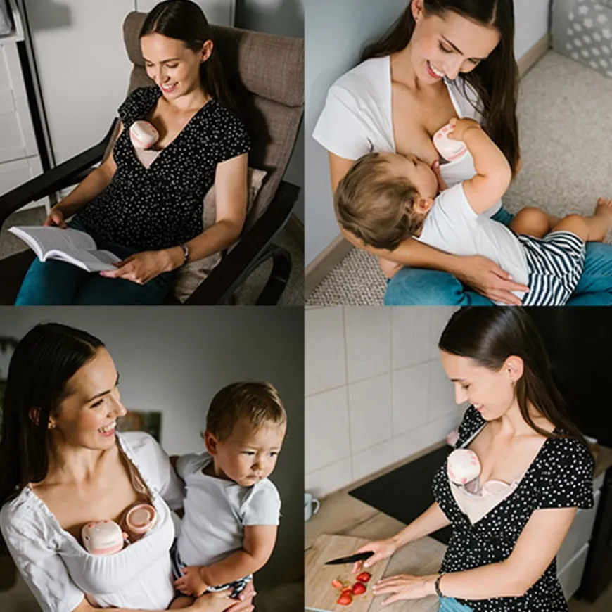 Podwójny laktator muszlowy elektryczny TWINNY + 296 wkładek laktacyjnych Gratis BabyOno
