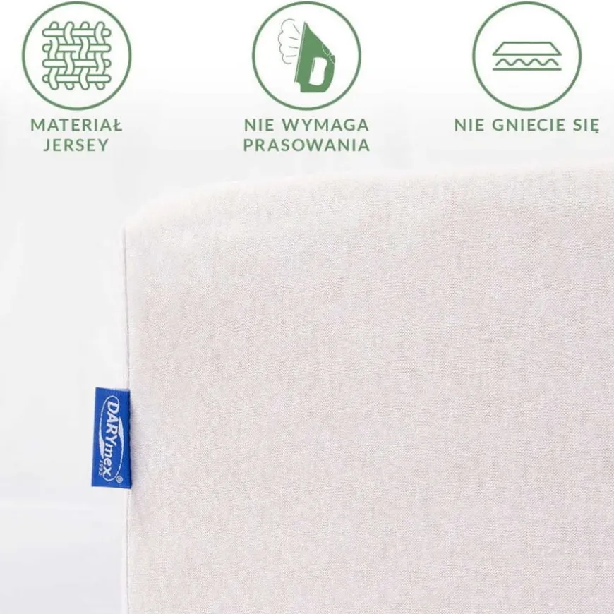 Prześcieradło bawełniane Jersey z gumką - białe