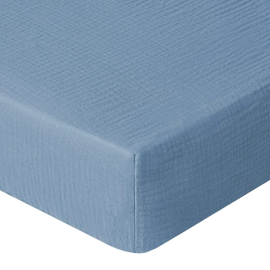 Prześcieradło muślinowe z gumką 60X120 Jeans | Dolce Sonno