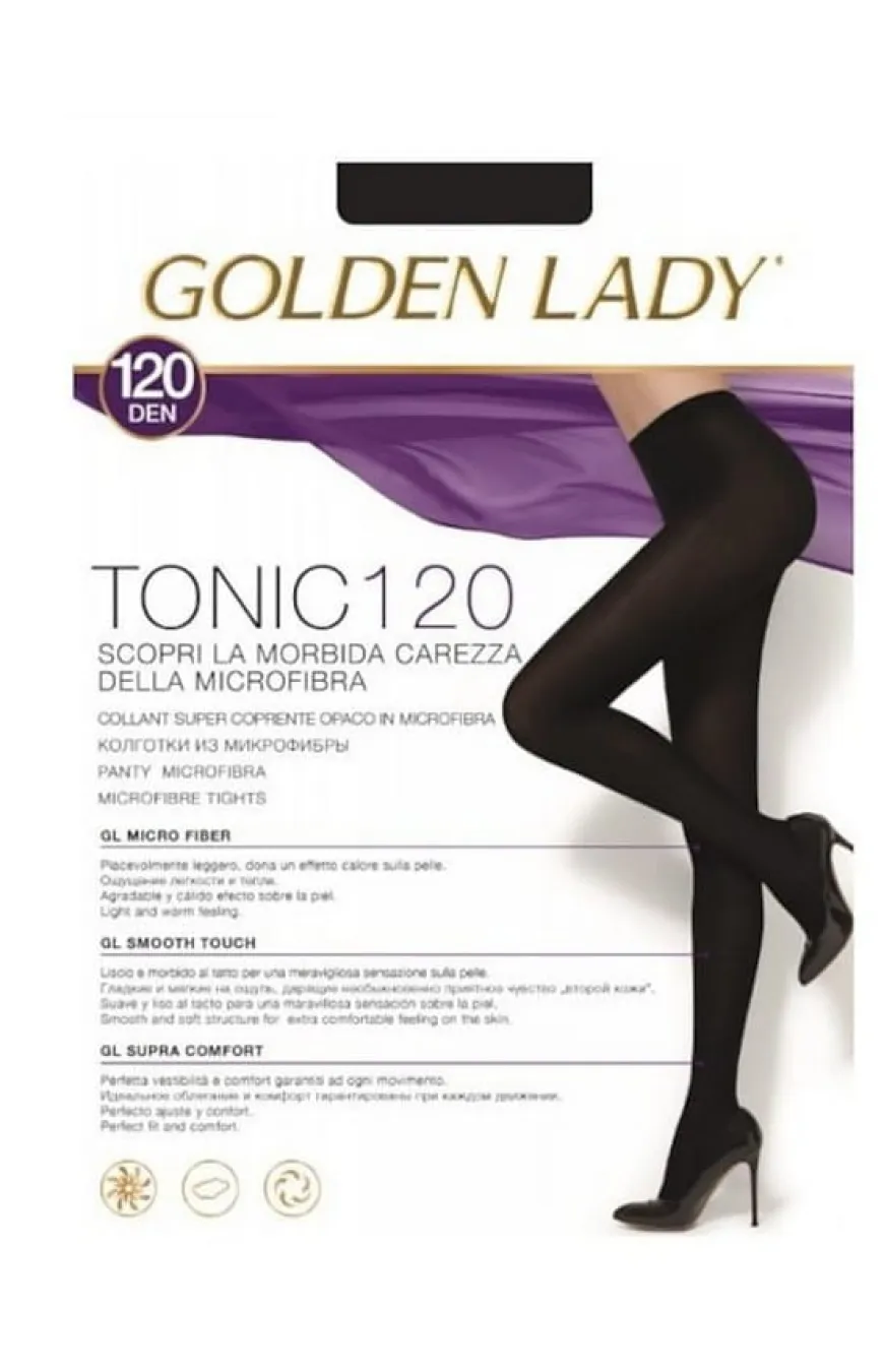 Rajstopy damskie z mikrofibry Tonic 120den - Golden Lady