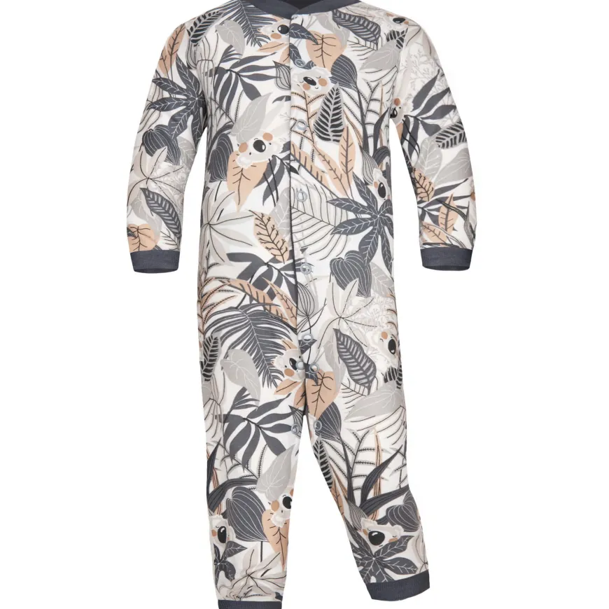 Rampers niemowlęcy, pajac bez stópek Jungle Grafit - Dolce Sonno