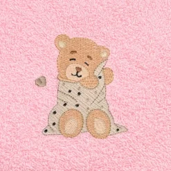 Różowe okrycie kąpielowe frotte 100x100 | Maxi - BabyMatex