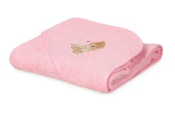 Różowe okrycie kąpielowe frotte 100x100 | Maxi - BabyMatex