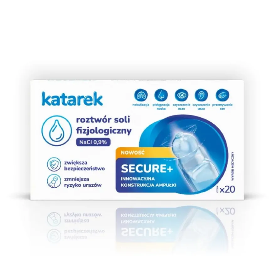 Roztwór Soli Fizjologicznej Secure + 20 x 5ml NaCl 0,9% | Katarek