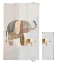 Składana mata turystyczna do przewijania duża 50x80 cm Basic Elephant Family CEBA BABY