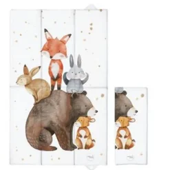 Składana mata turystyczna do przewijania duża 50x80 cm Basic Forest Friends CEBA BABY