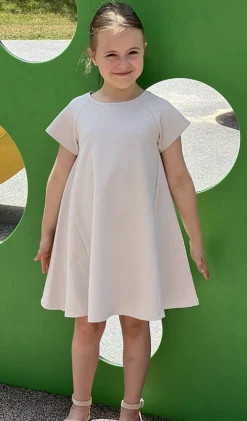 Sukienka dziewczęca z dzianiny dresowej Holly/ MoonBean Summer Girl - WUALAA by dolce sonno