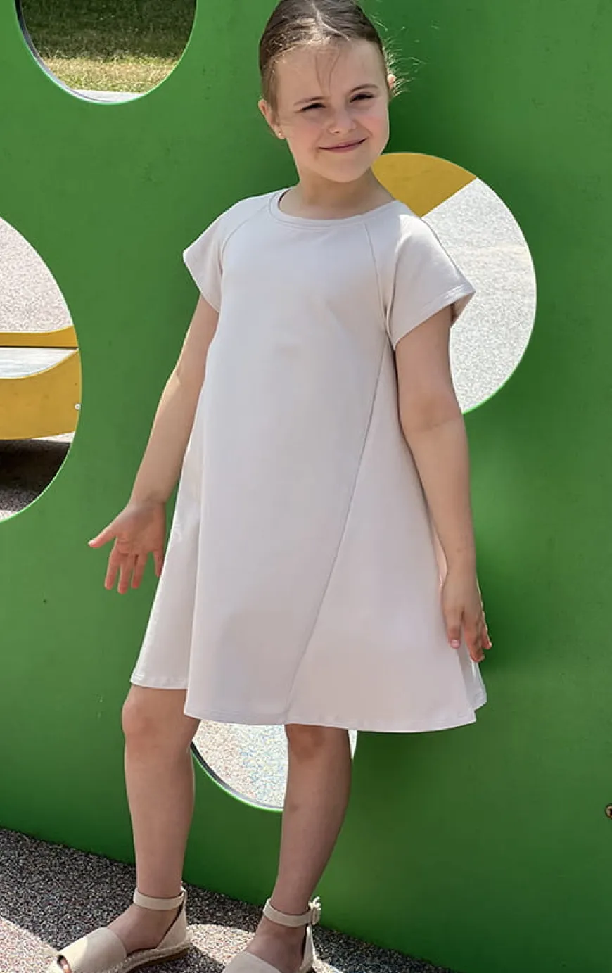 Sukienka dziewczęca z dzianiny dresowej Holly/ MoonBean Summer Girl - WUALAA by dolce sonno