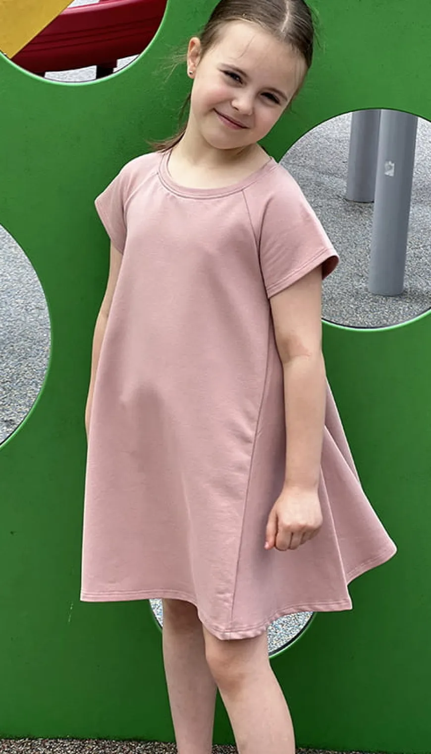 Sukienka dziewczęca z dzianiny dresowej Holly/Blush Summer Girl - Wualaa by dolce sonno