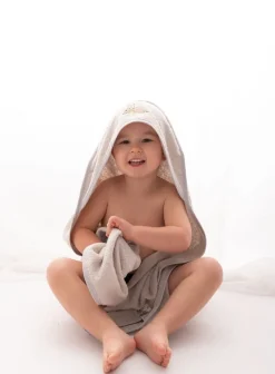 Szare okrycie kąpielowe frotte 100x100 | Maxi - BabyMatex