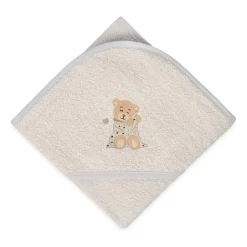 Szare okrycie kąpielowe frotte 100x100 | Maxi - BabyMatex