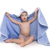 Szare okrycie kąpielowe 70x140 ręcznik z kapturkiem MAXI JUNIOR | BabyMatex