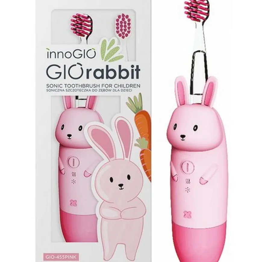 Szczoteczka do zębów dla dzieci Soniczna Pink GIOrabbit - INNOGIO