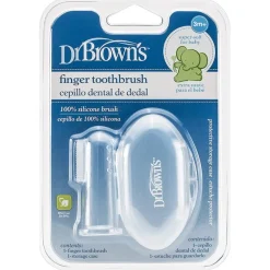 Szczoteczka silikonowa do dziąseł i pierwszych ząbków w etui Dr.Browns