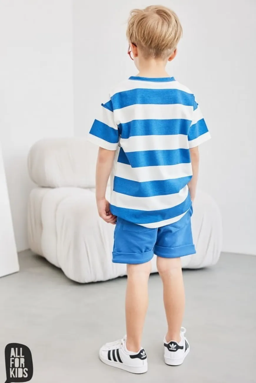 Szorty bawełniane dla chłopca, niebieskie - All for Kids
