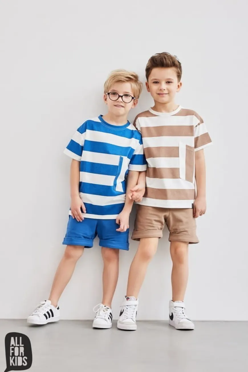 Szorty bawełniane dla chłopca, niebieskie - All for Kids