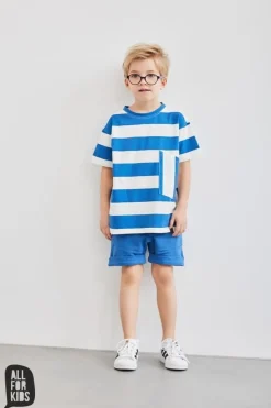 Szorty bawełniane dla chłopca, niebieskie - All for Kids