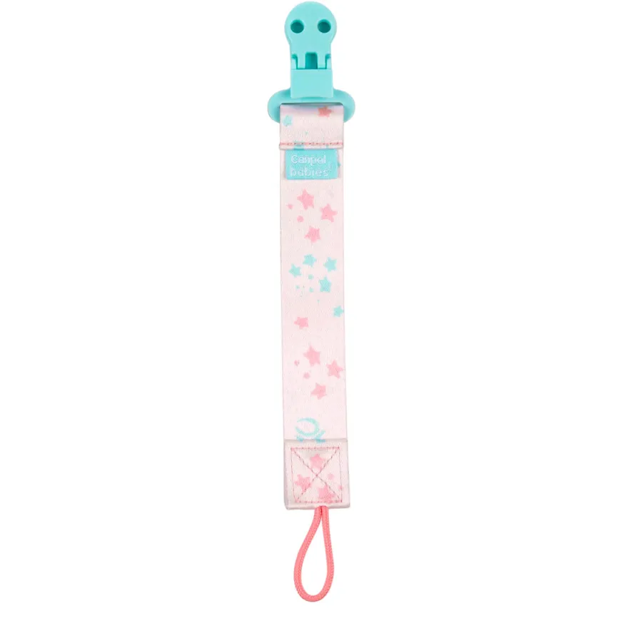 Tasiemka, łańcuszek do smoczka z serii Exotic Animals Pink - Canpol Babies