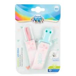 Tasiemka, łańcuszek do smoczka z serii Exotic Animals Pink - Canpol Babies