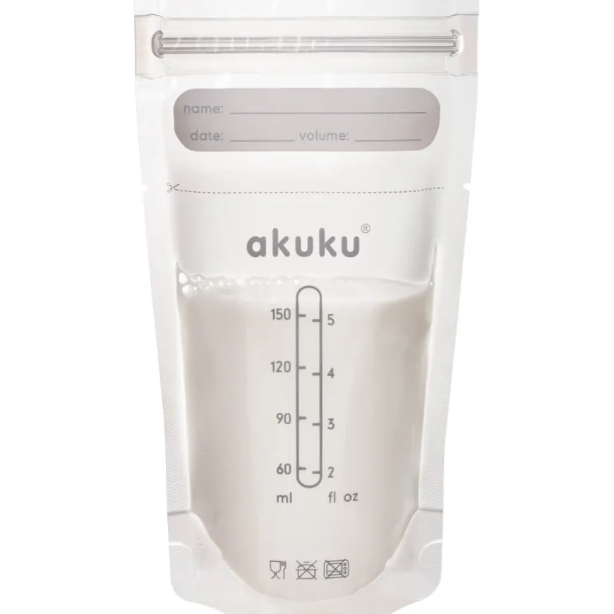 Torebki do przechowywania mleka/pokarmu 30szt. 150 ml Akuku