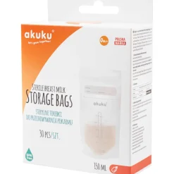 Torebki do przechowywania mleka/pokarmu 30szt. 150 ml Akuku
