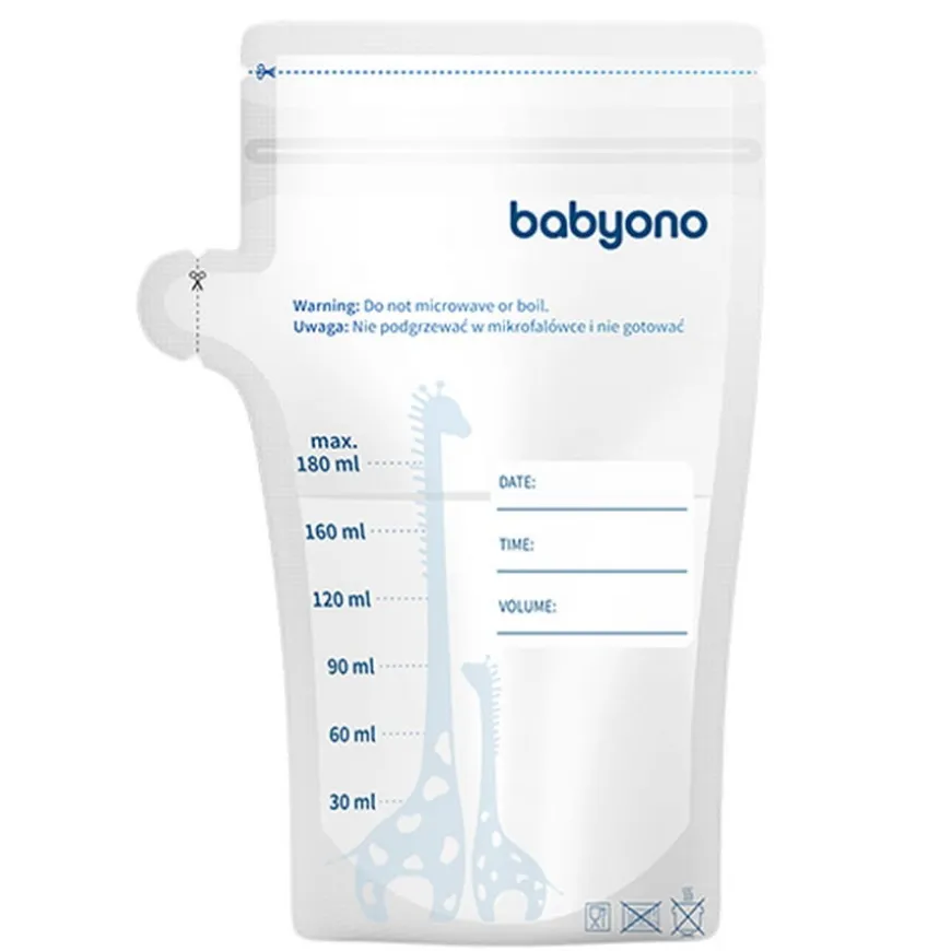 Torebki do przechowywania mleka/pokarmu 30szt. 180 ml Baby Ono