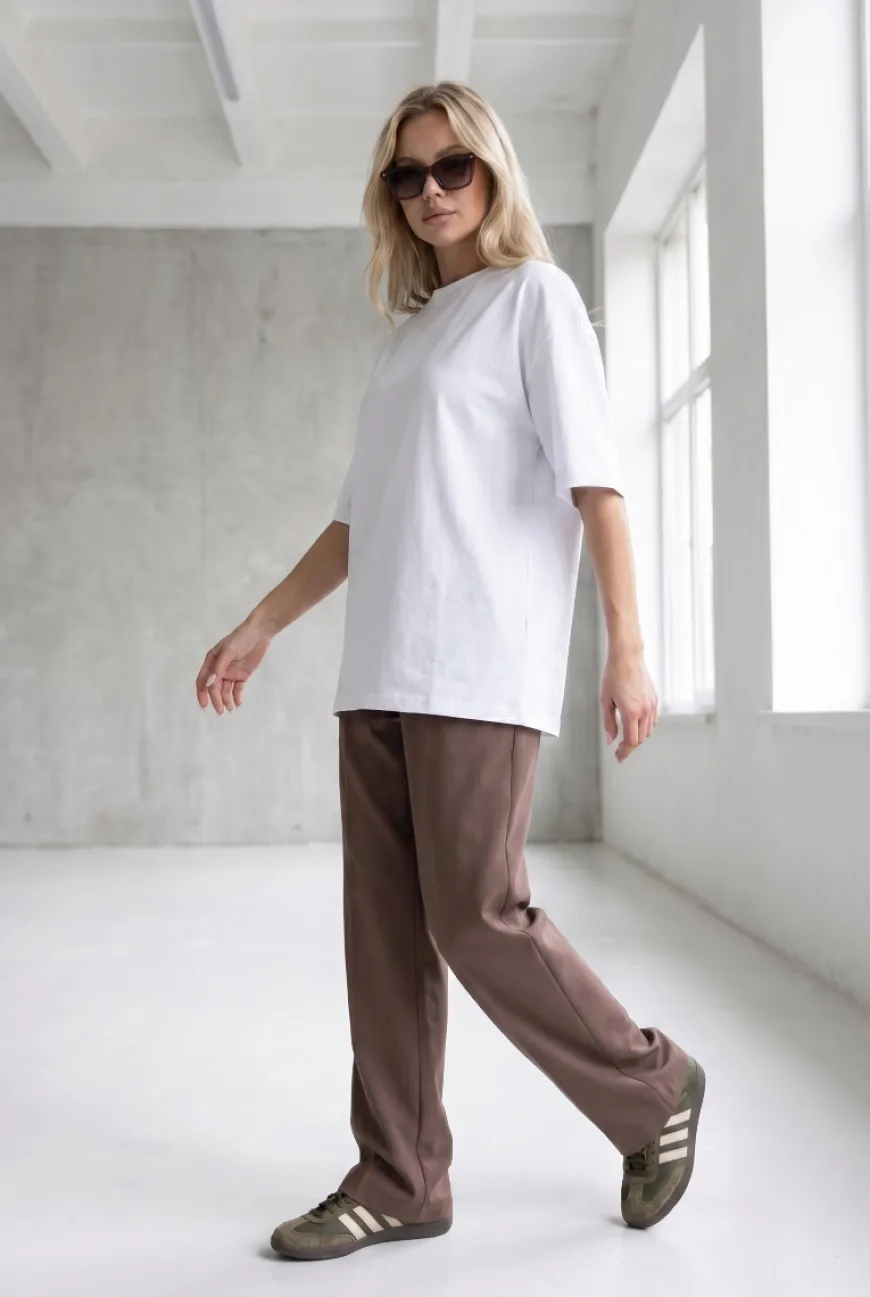 T-SHIRT LINNET OVERSIZE Silk White - Wualaa Women