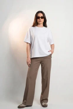 T-SHIRT OPHELIA BOXY-FIT Silk White - Wualaa Women