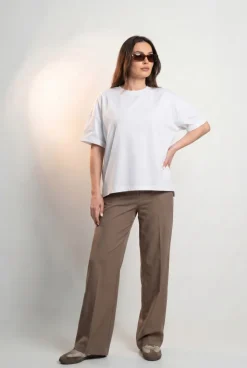 T-SHIRT OPHELIA BOXY-FIT Silk White - Wualaa Women