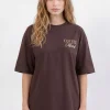 T-shirt Oversize Coffee Mood Dark Chocolate – Wualaa Women
