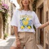 T-shirt Oversize Limoncello White – Wualaa Women