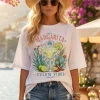 T-shirt Oversize Margarita White – Wualaa Women