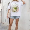 T-shirt Oversize Matcha White – Wualaa Women