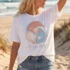 T-shirt Oversize Ocean Muse White – Wualaa Women