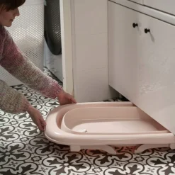 Wanienka składana dla niemowląt z odpływem Beżowa - TEGA BABY