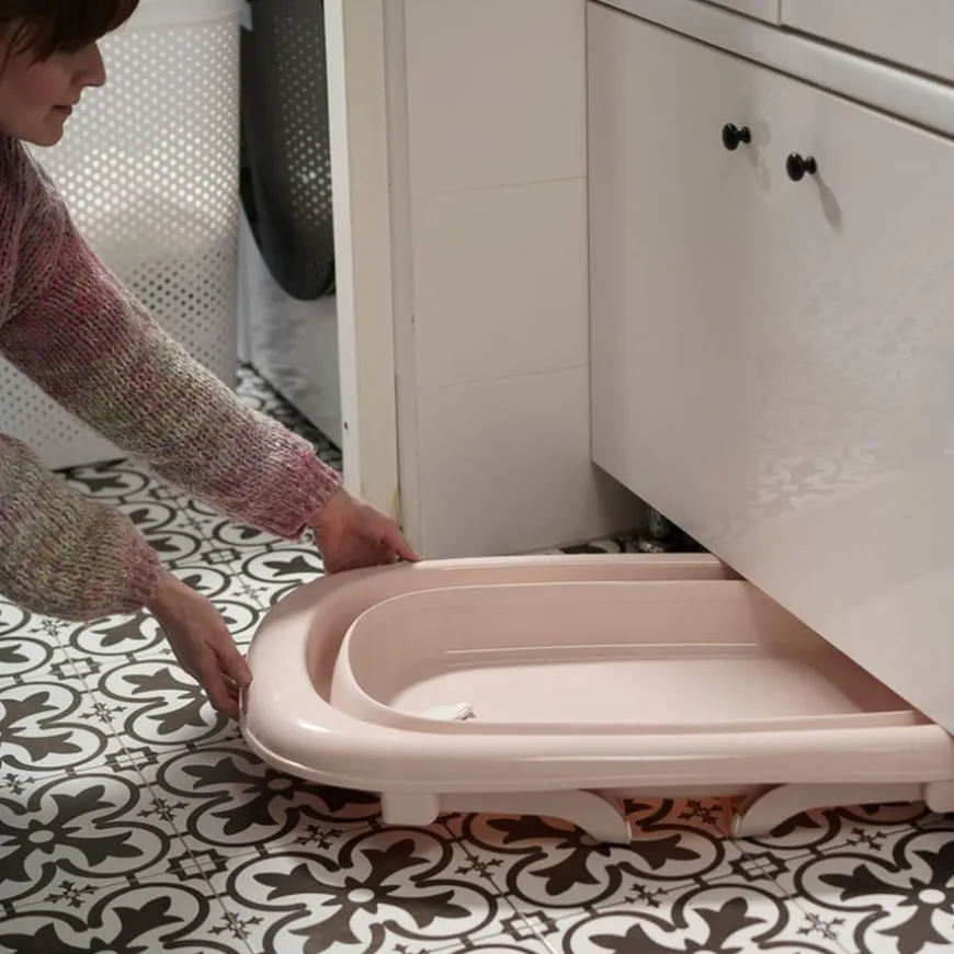 Wanienka składana dla niemowląt z odpływem Niebieska - TEGA BABY