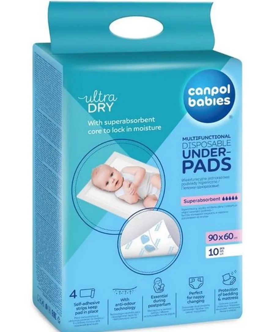 Wielofunkcyjne, jednorazowe podkłady higieniczne 10 szt. - Canpol Babies